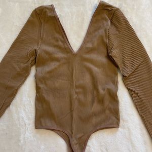 Long sleeve v-neck bodysuit
